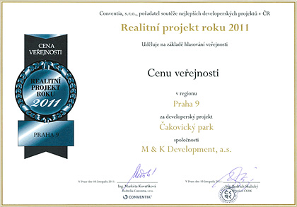 Realitní projekt roku 2011 - Cena veřejnosti