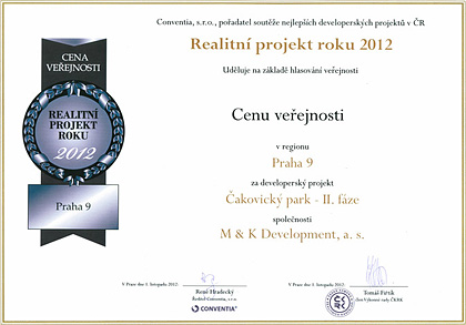 Realitní projekt roku 2012 - Cena veřejnosti