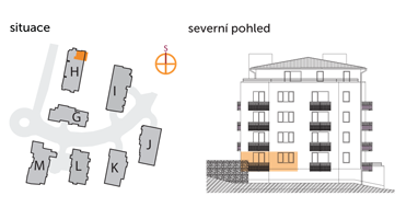 Apartment 2+kk, 1. floor, 