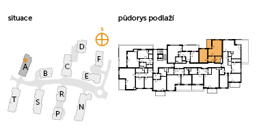 Apartment 2+kk, 5. floor, balcony