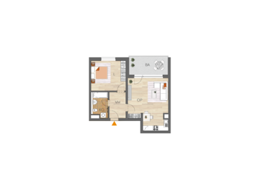 Apartment 2+kk, 4. floor, balcony