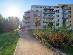 A view of the construction of the Čakovický park 