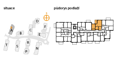 Apartment 2+kk, 3. floor, balcony