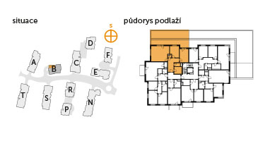 Byt 3+kk, 1. podlaží, předzahrádka