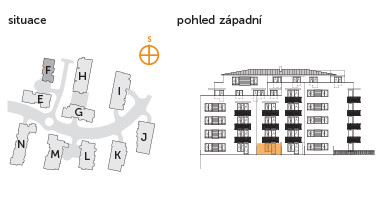 Byt 1+kk, 1. podlaží, předzahrádka