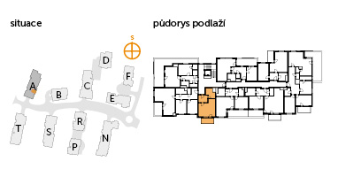 Apartment 1+kk, 5. floor, balcony