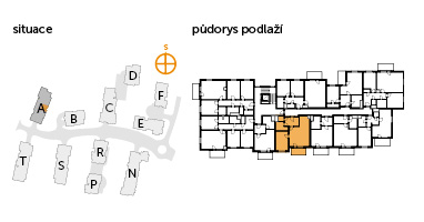 Apartment 2+kk, 4. floor, balcony