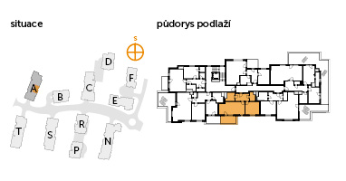 Apartment 2+kk, 6. floor, terrace