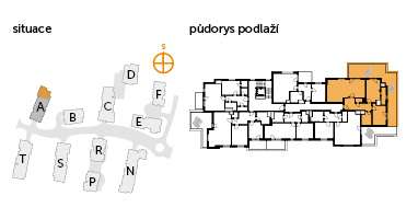Apartment 3+kk, 6. floor, terrace