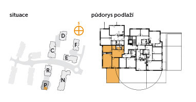 Byt 3+kk, 1. podlaží, předzahrádka