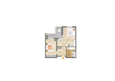 Apartment 2+kk, 1. floor, terrace