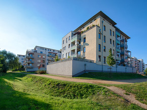 A view of the construction of the Čakovický park 